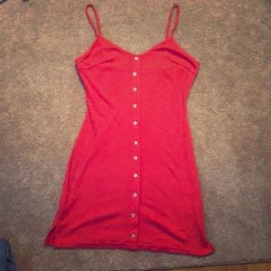 Watermelon colored mini dress